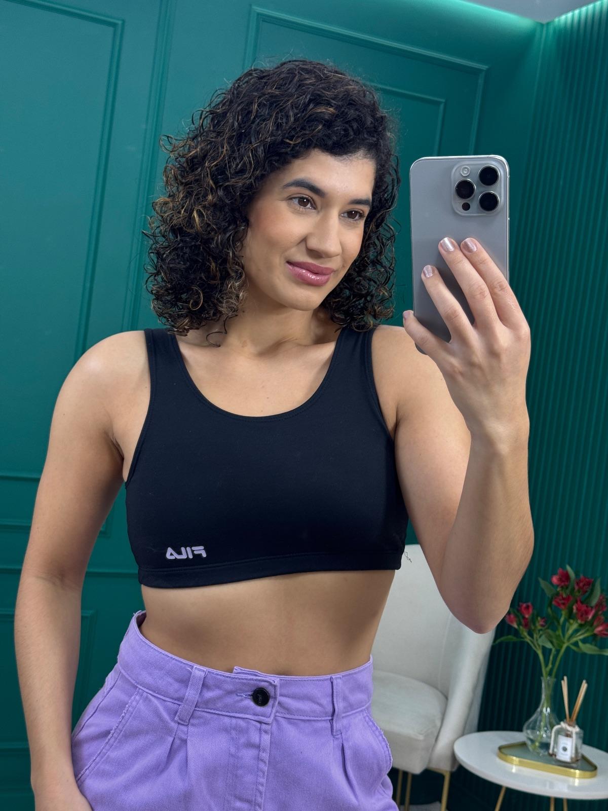 Top Fitness sem bojo Preto - FILA