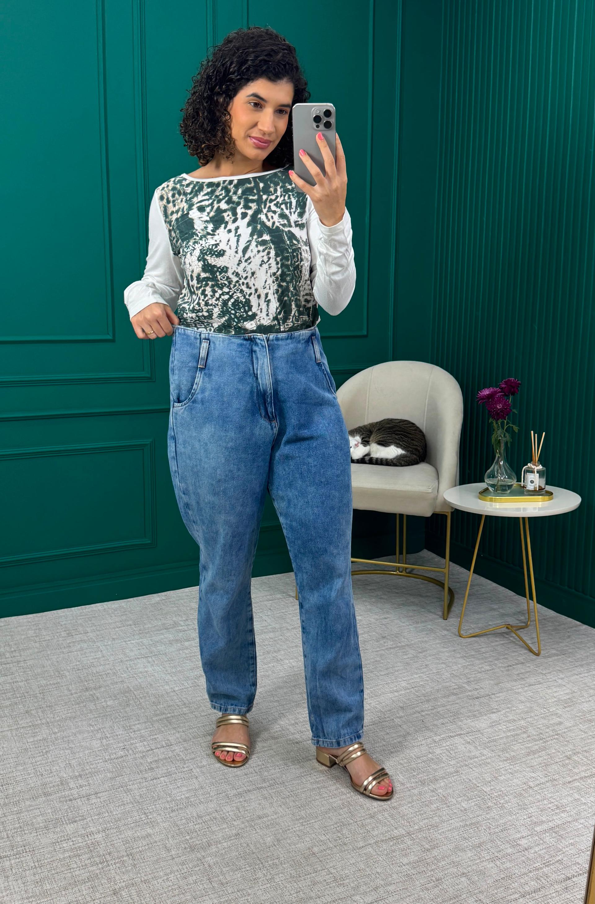 Calça Jeans Reta Azul Claro 100% algodão - YSC