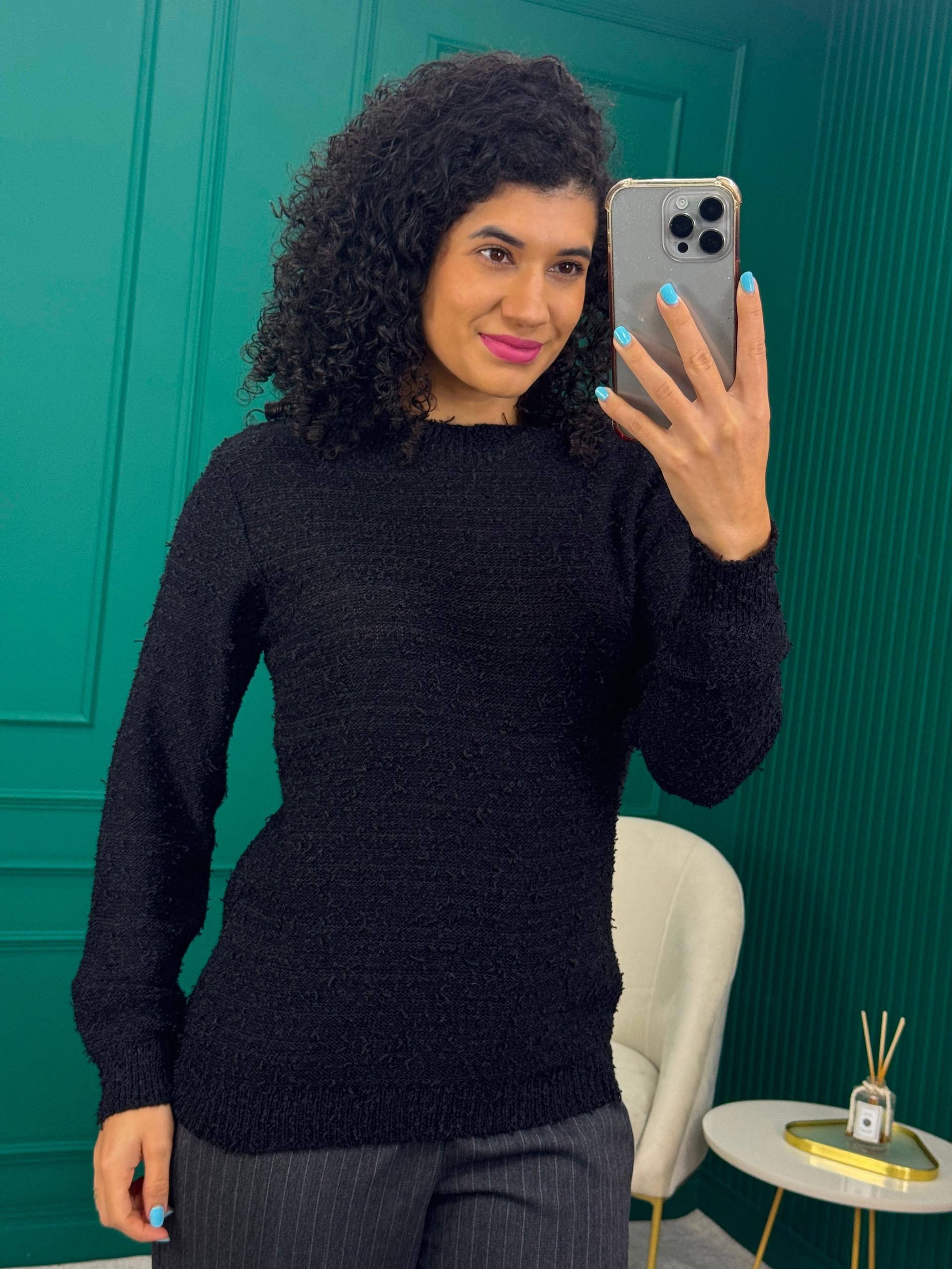 Blusa de Tricô Preta