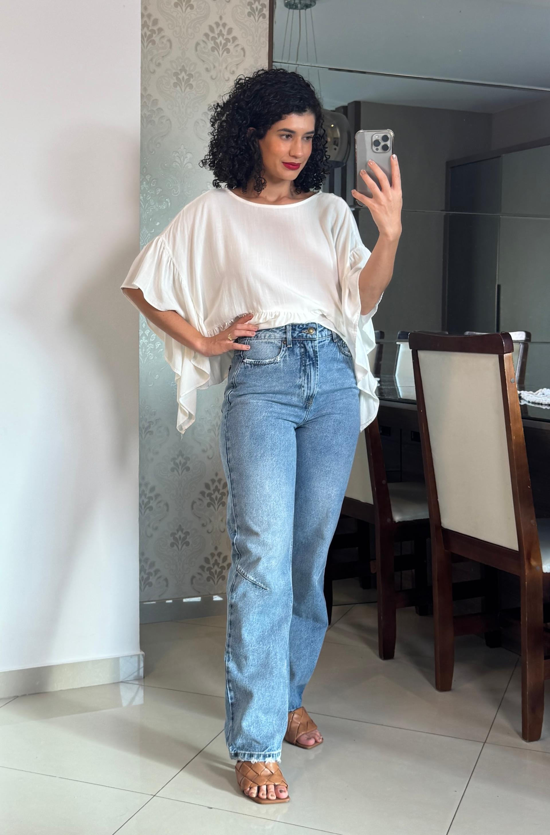 Calça jeans 100% algodão Slouchy (nova) - Denim Zero
