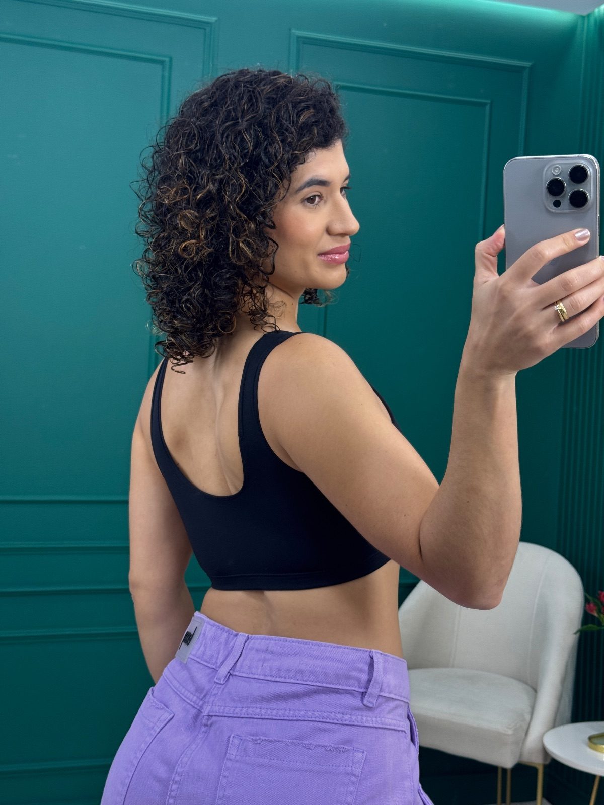 Top Fitness sem bojo  Preto  - FILA