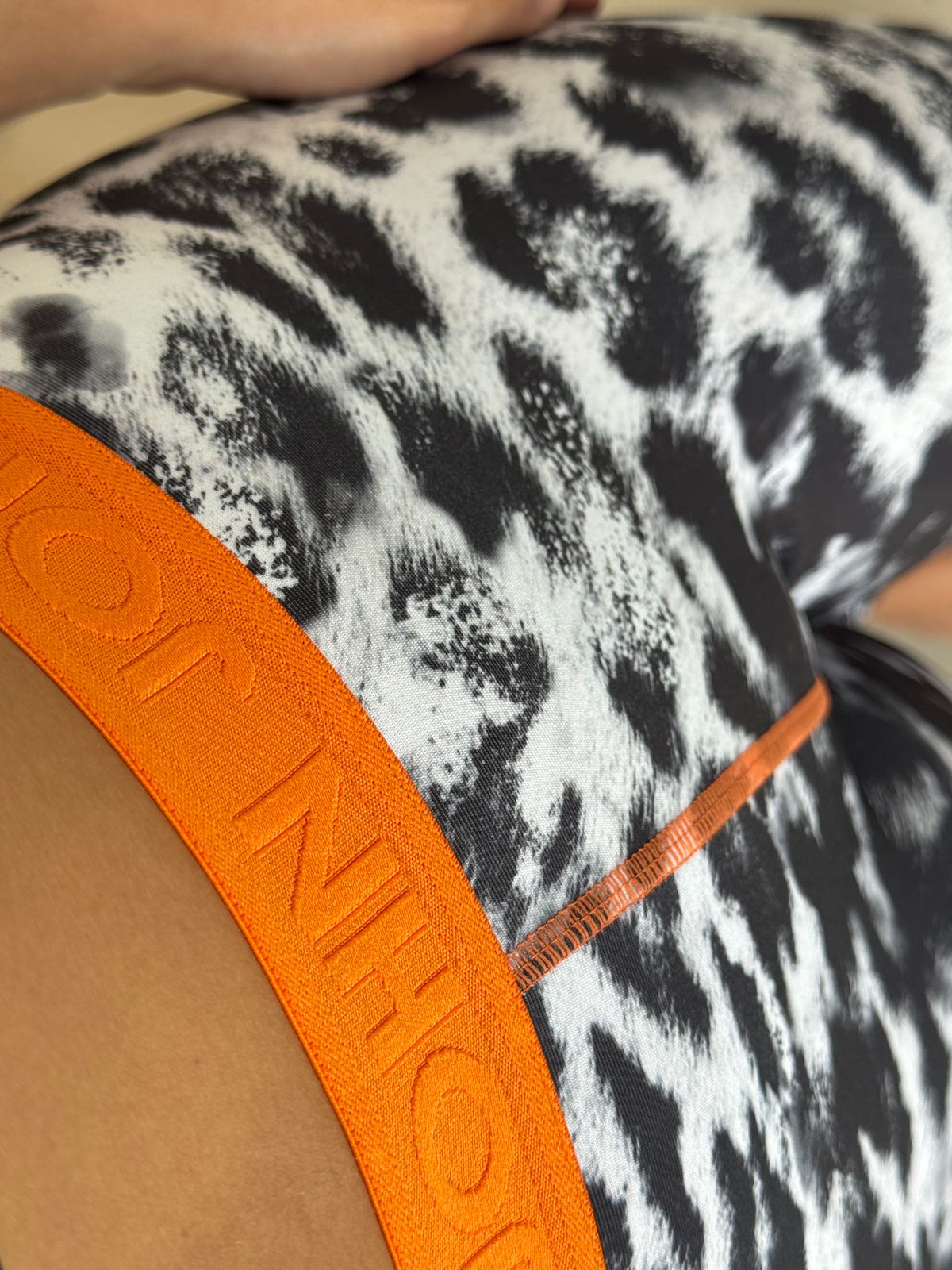 Legging animal print Cós laranja - John John