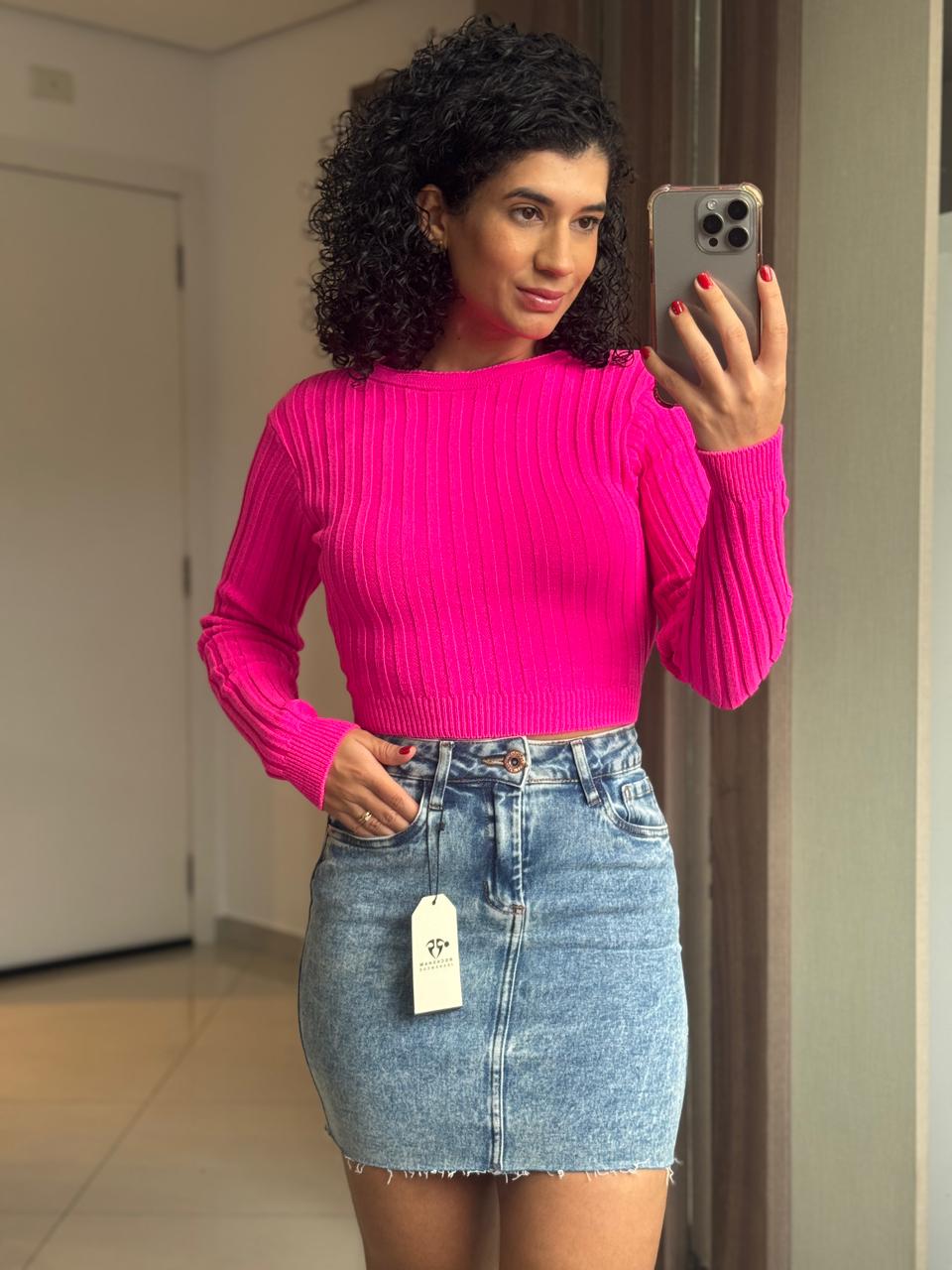 Saia Jeans com Elastano - Rocksham