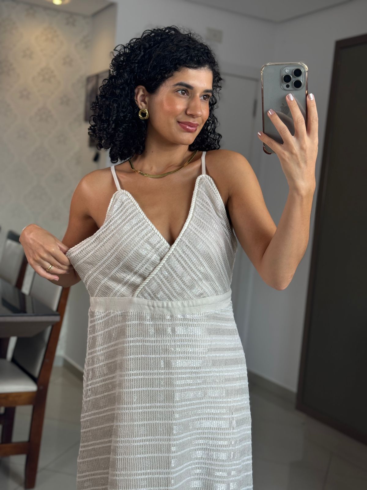 Vestido gelo texturizado - Chuá