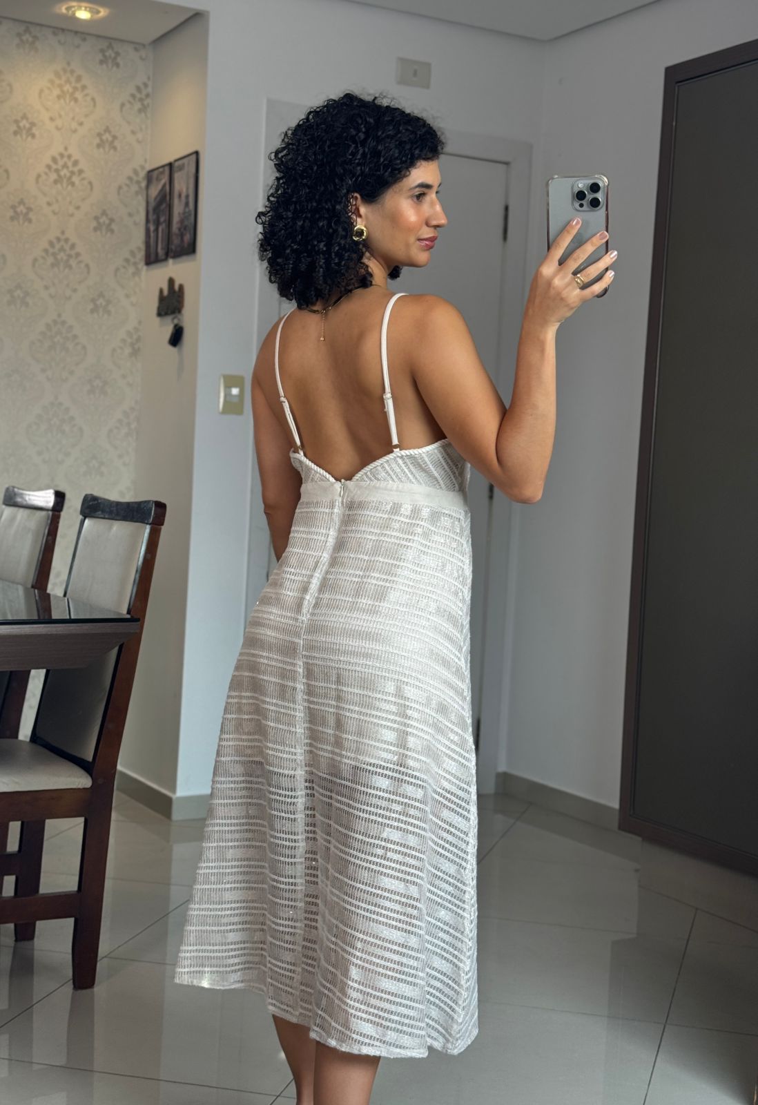 Vestido gelo texturizado - Chuá