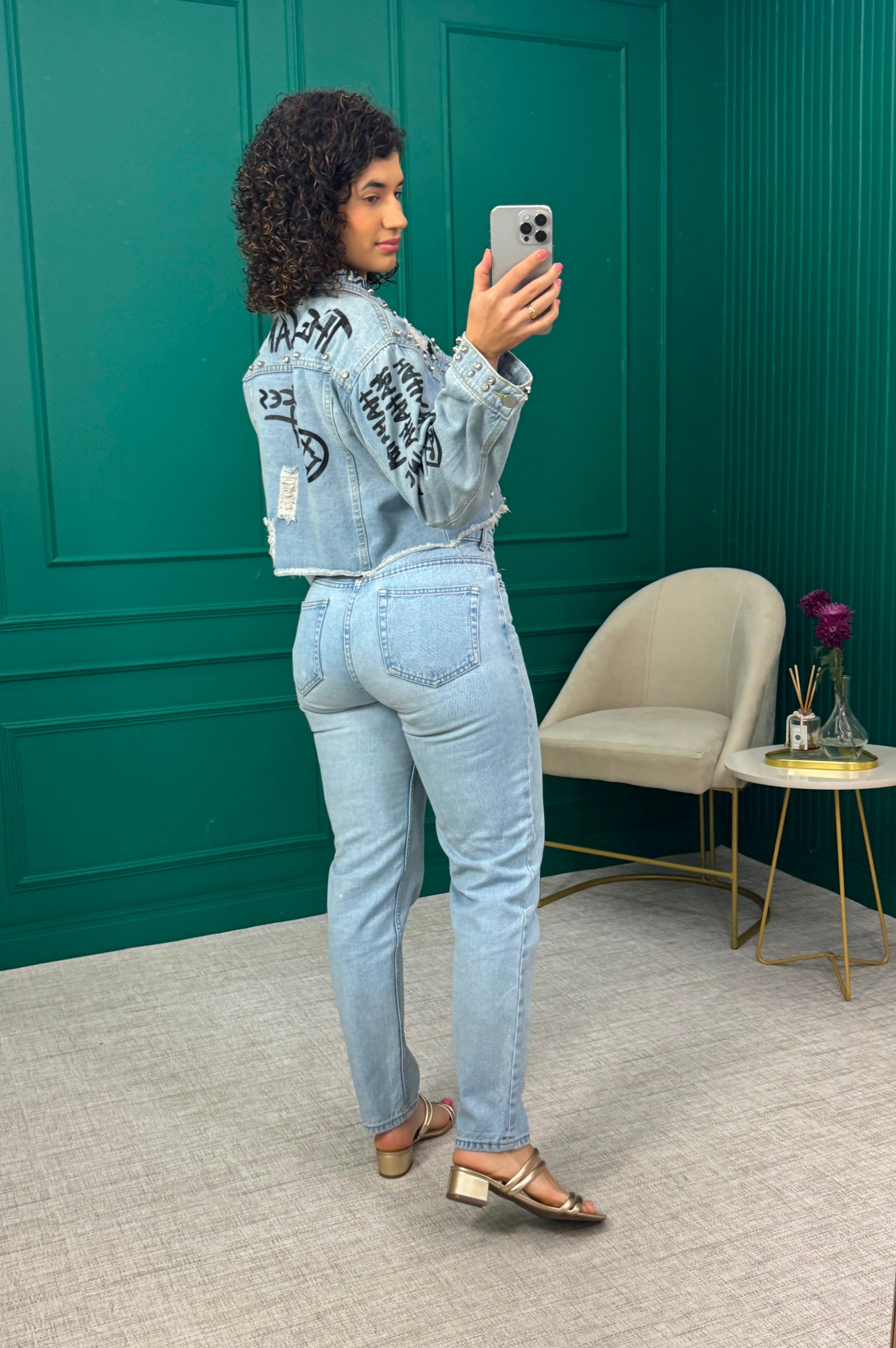 Calça Jeans 100% algodão Cintura Alta - Zara
