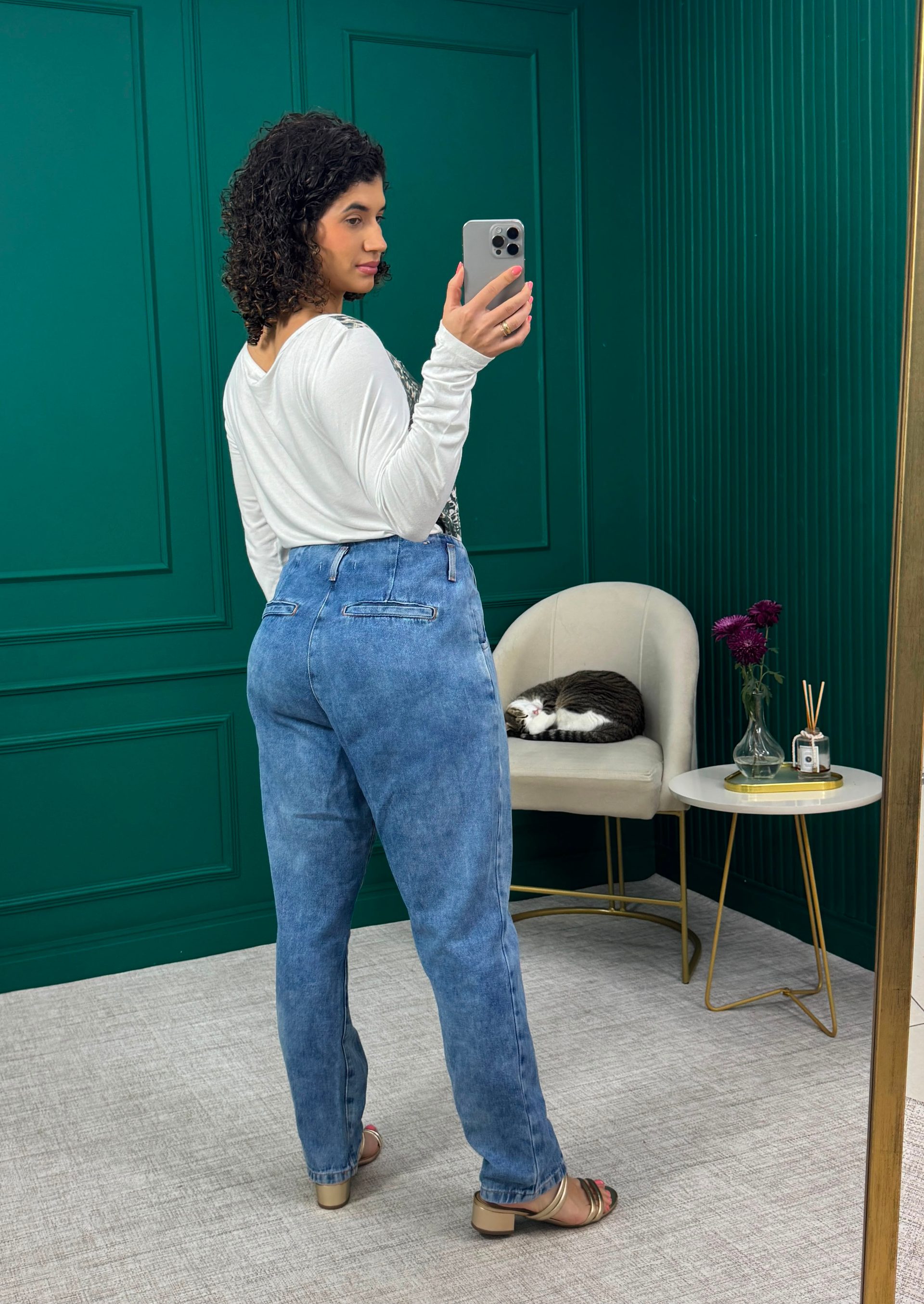 Calça Jeans Reta Azul Claro 100% algodão - YSC