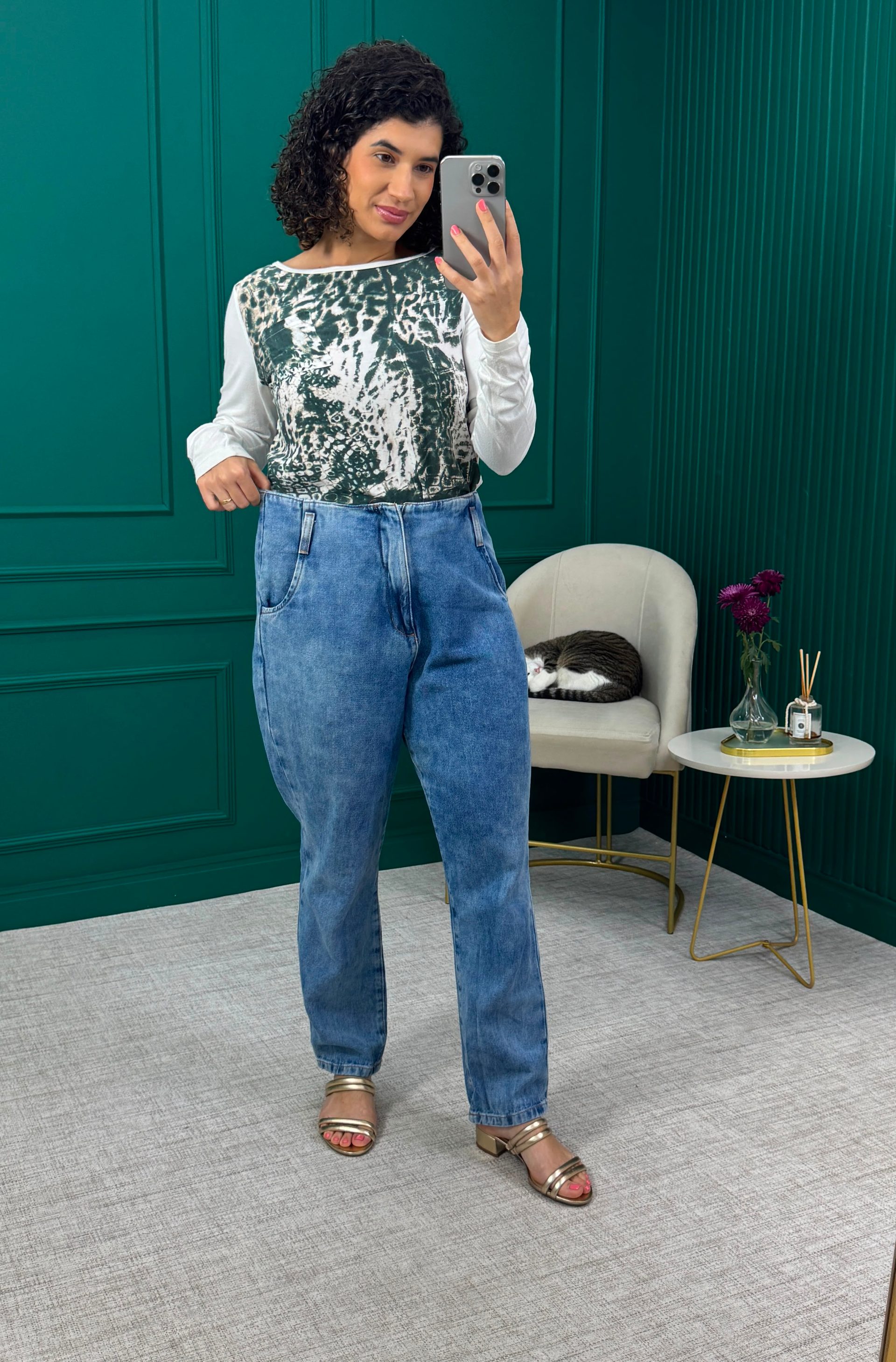 Calça Jeans Reta Azul Claro 100% algodão - YSC