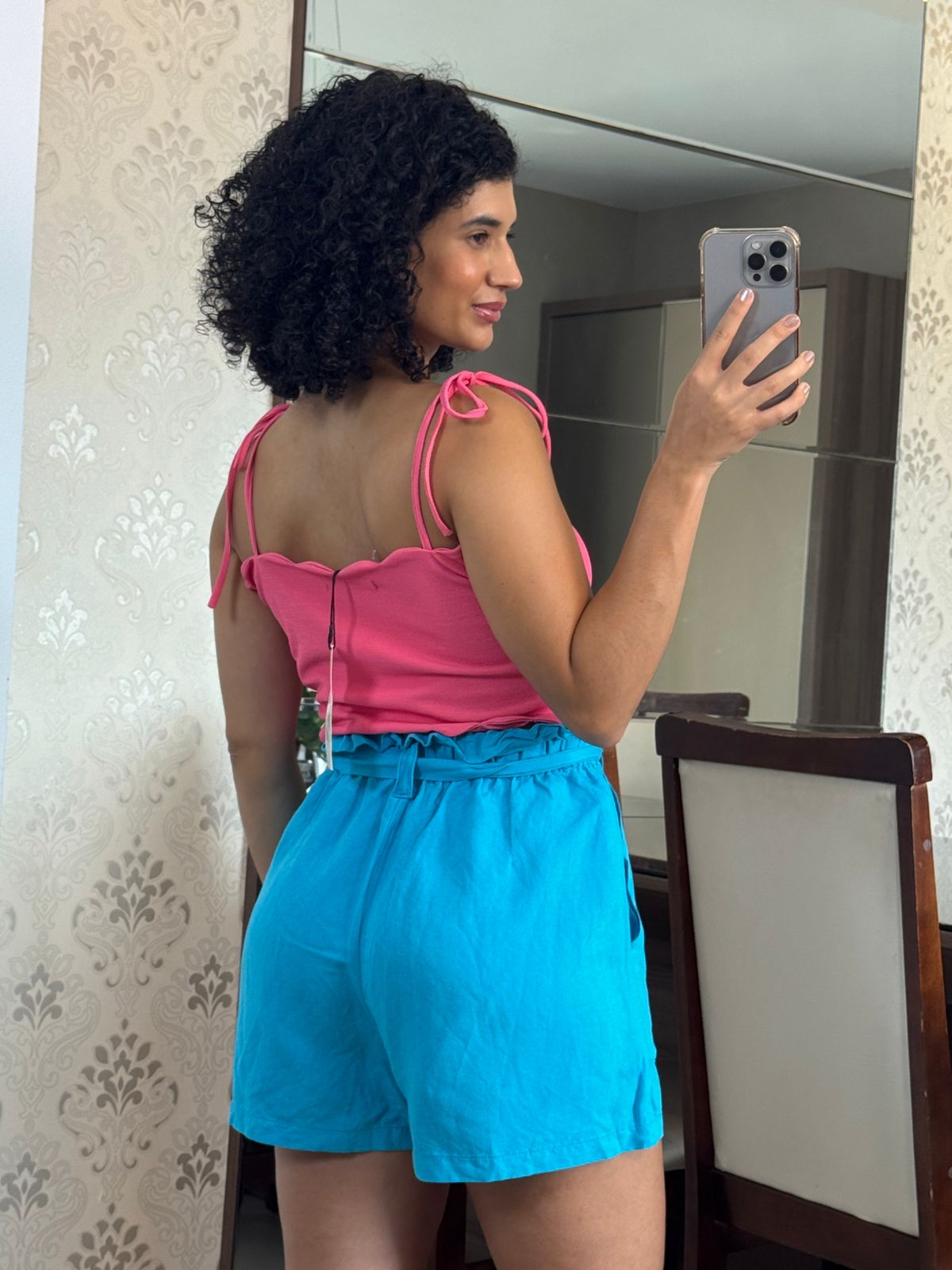 Shorts viscolinho azul - Colcci