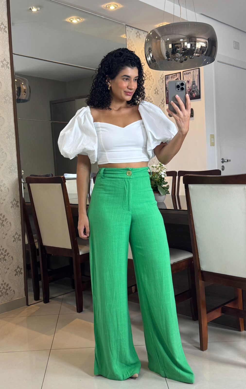 Calça pantalona verde - Chuá