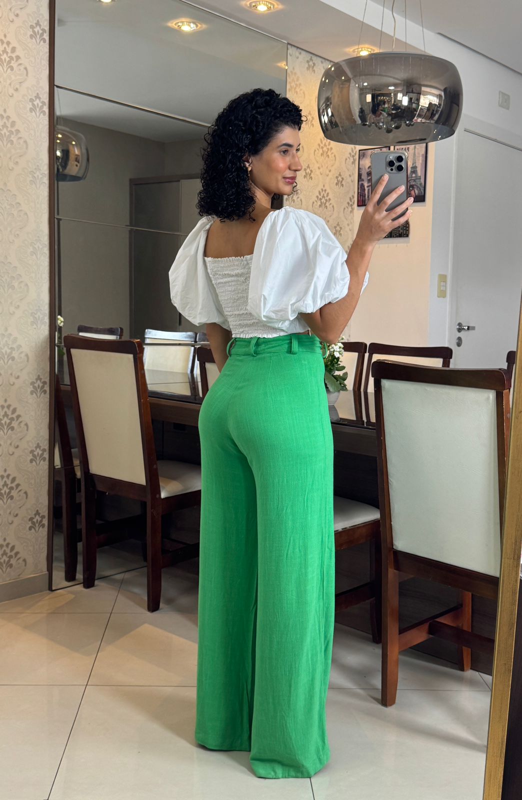 Calça pantalona verde - Chuá