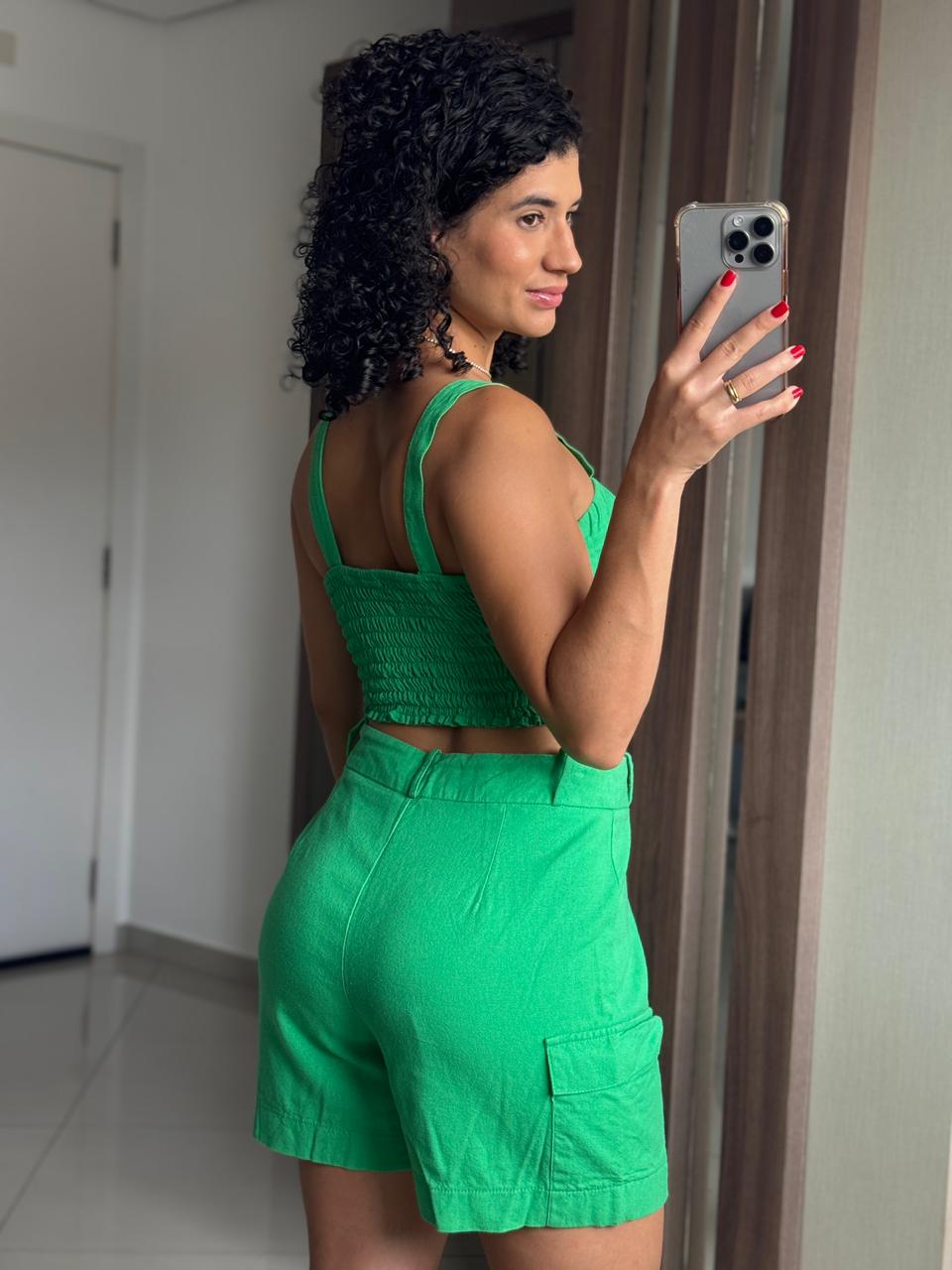 Cropped Verde Sem Bojo