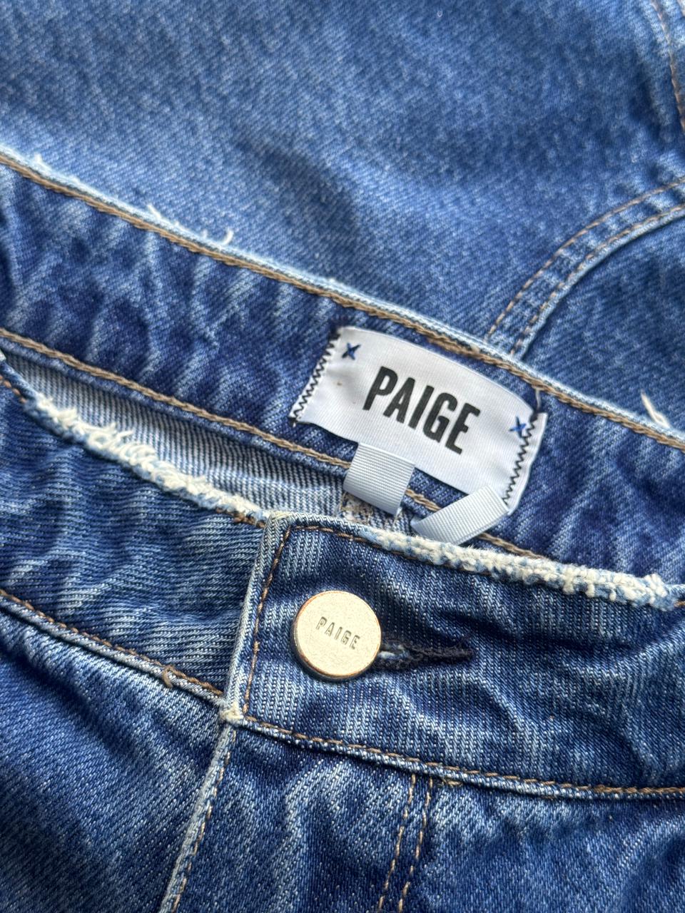 Saia Jeans 100% Algodão com Desfiado - Paige