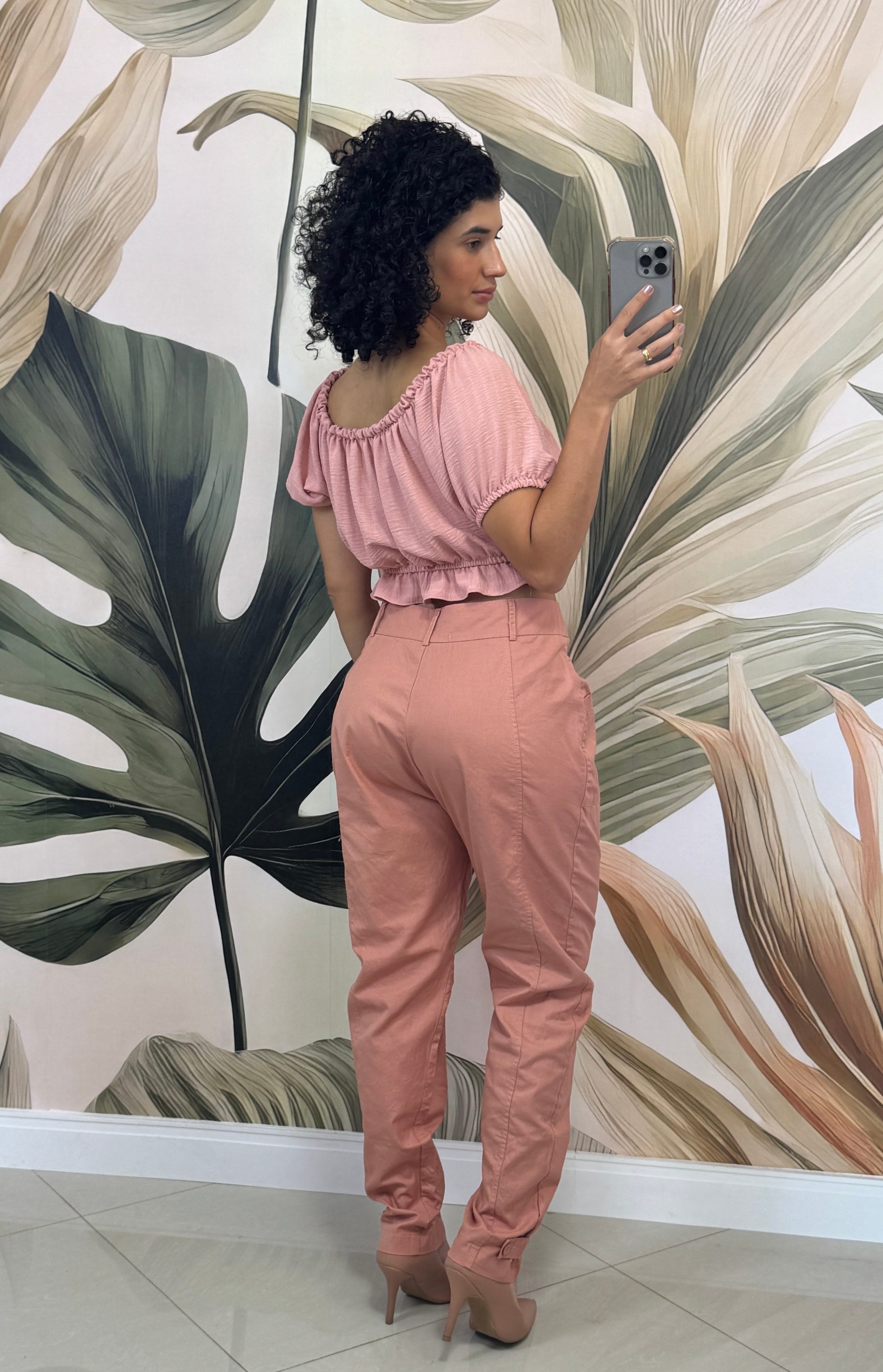 Calça Rosê Viscose Sarjada - Bluesteel