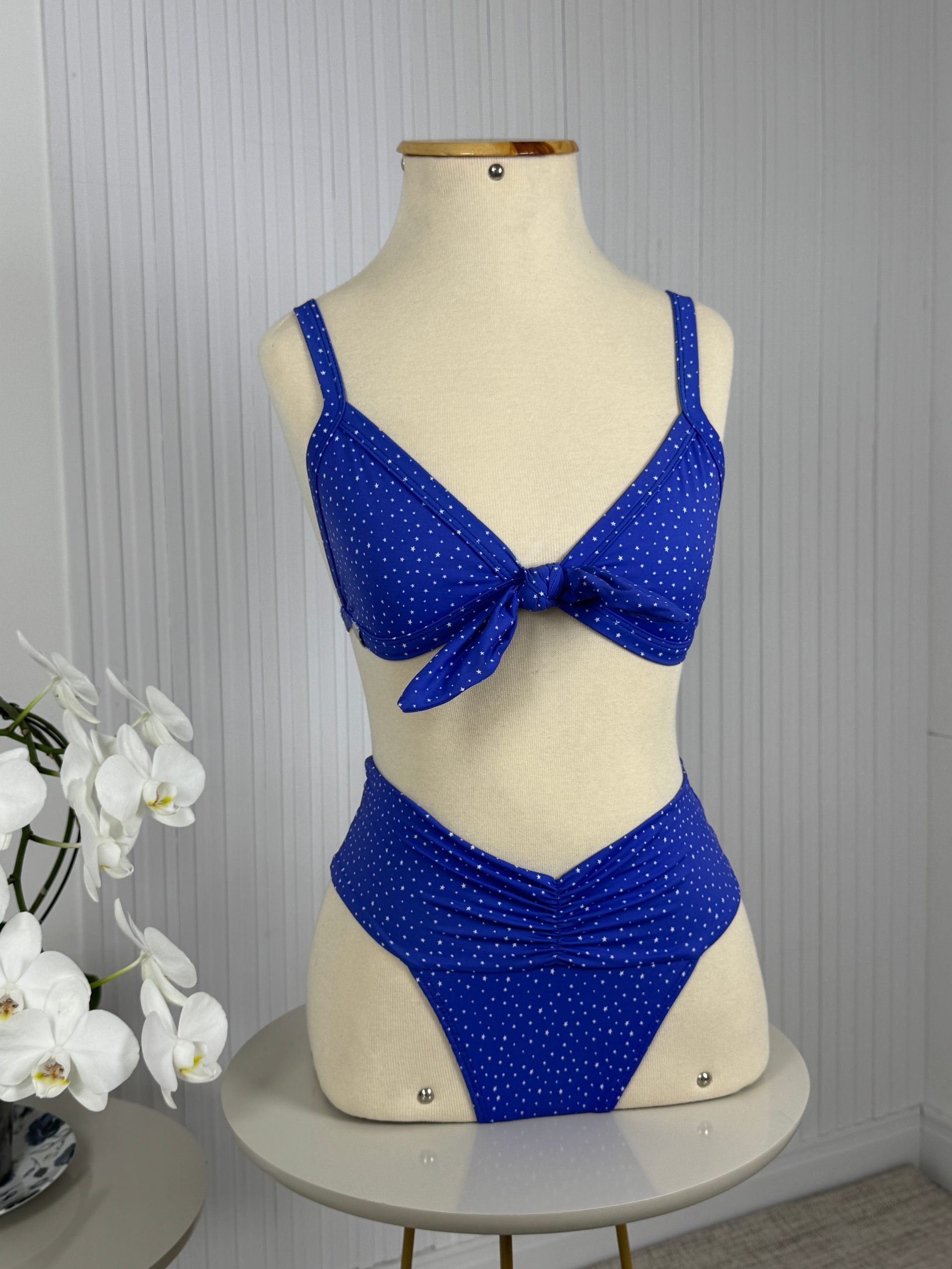 Conjunto Biquíni Azul Estrelas - Doce Mar