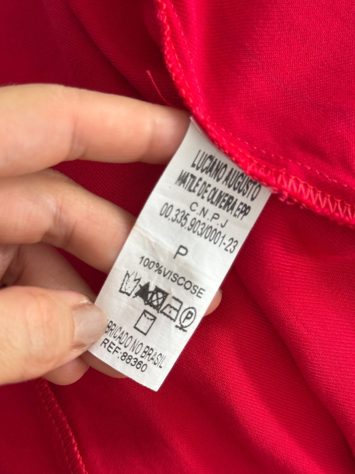Vestido Chemise Curto Vermelho 100% Viscose com Faixa e Bolsos Frontais - Viviane Furrier
