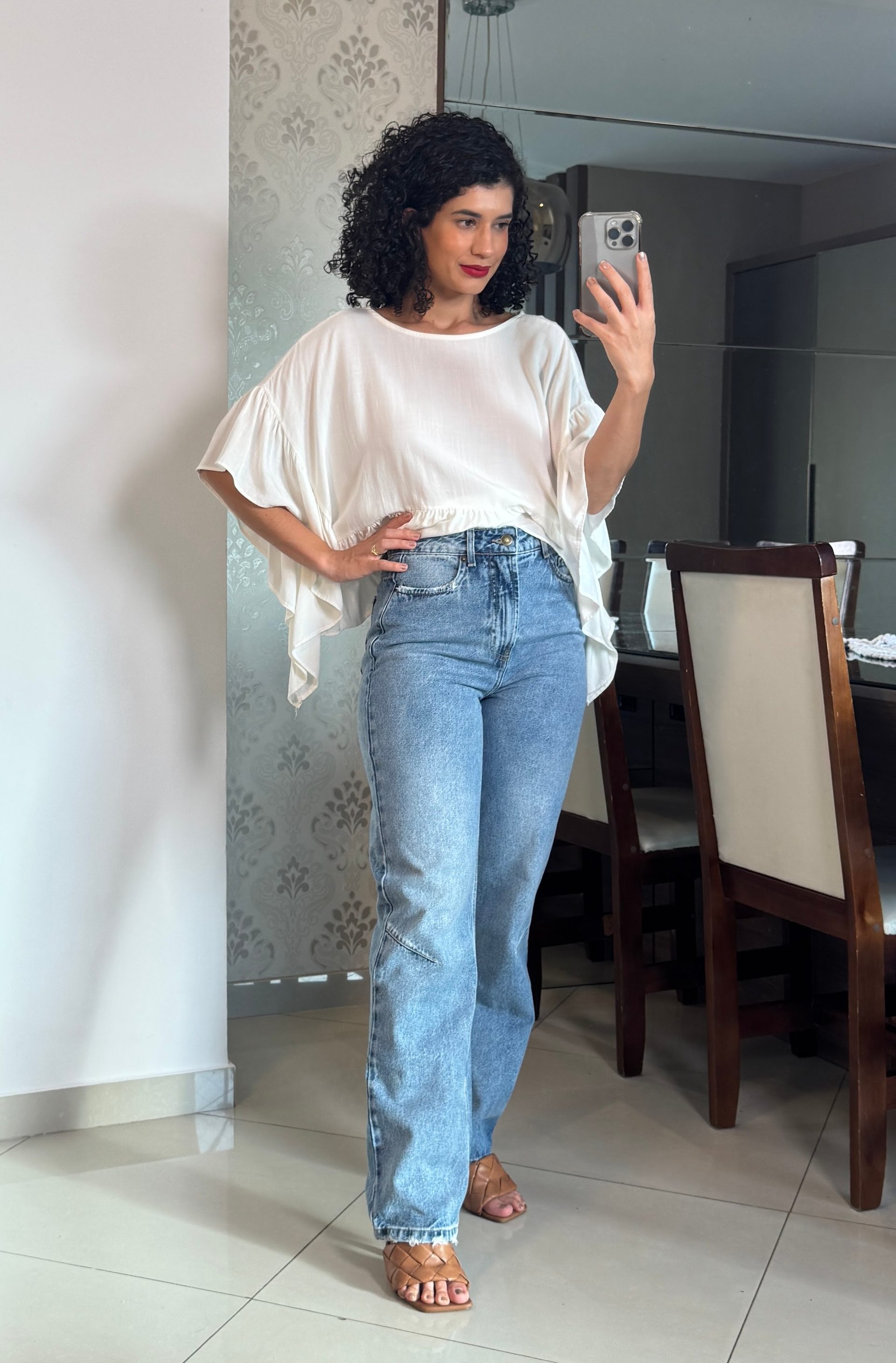 Calça jeans 100% algodão  Slouchy (nova) - Denim Zero